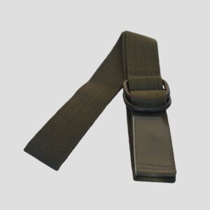 Graphite Color Breathable Polyester Fabric Belt with Double D-Ring Style Metal Buckle