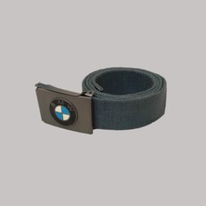 Breathable Polyester Fabric Lightweight Webbed Design Oxford Blue Color Belt With Metal Buckle For Men