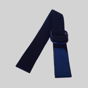 Breathable Polyester Fabric Dark Blue Color Belt with D Ring Style Metal Buckle For Men