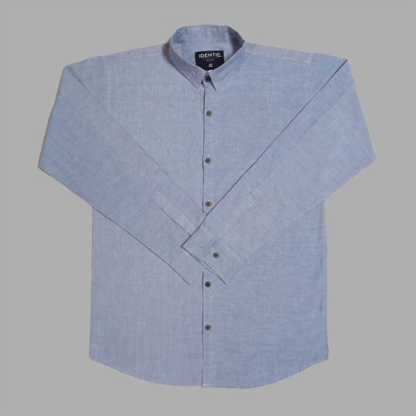 Plain Pattern Casual Shirt for Men in Cotton Stuff in Sky Blue Color - Medium size