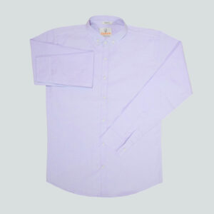 Plain Pattern Light Purple Zipin Casual Shirt for Men in Cotton Stuff - Medium size